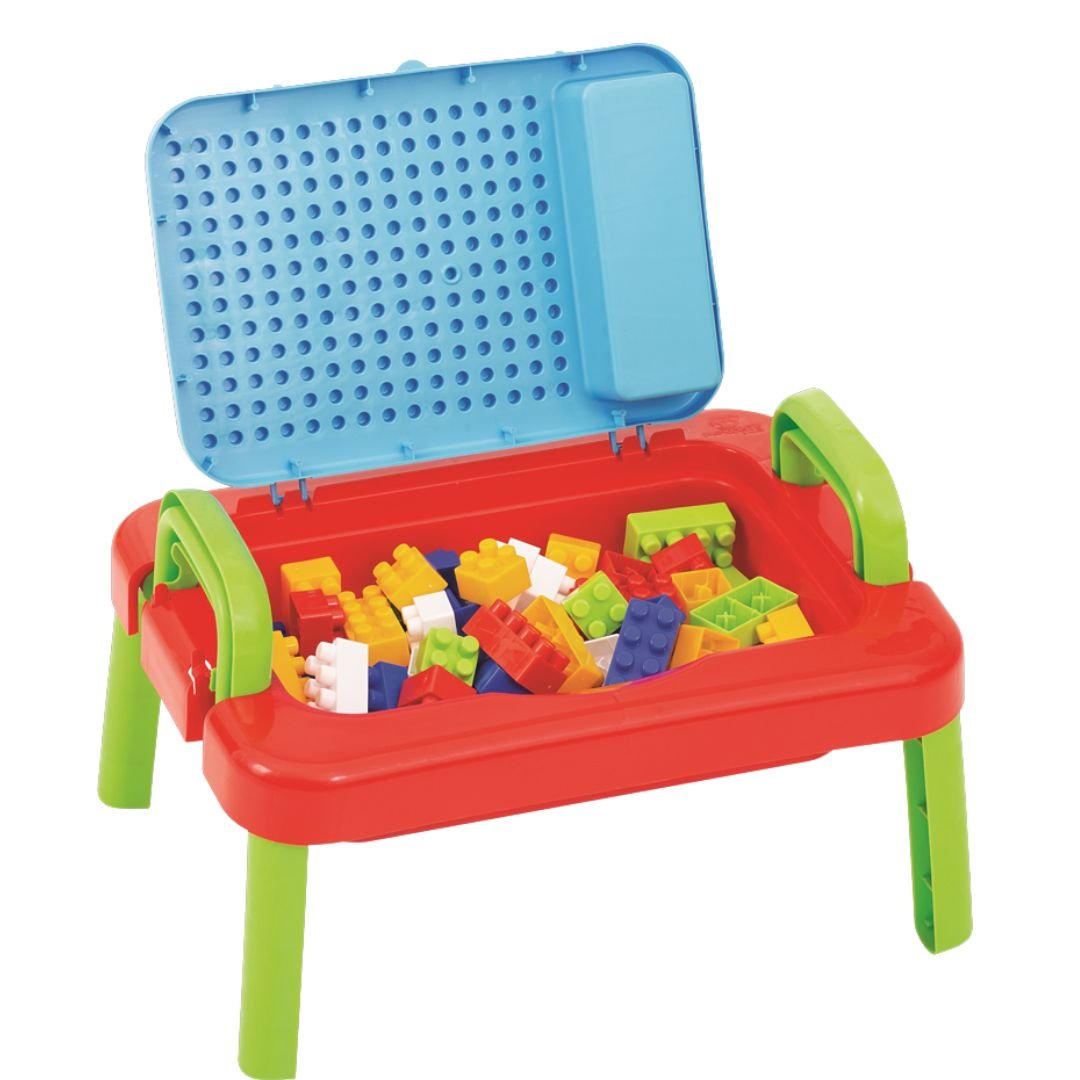 Mesa Montável Mercoblocks com 64 Peças – Mercotoys